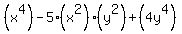 %28x%5E4%29-5%28x%5E2%29%28y%5E2%29%2B%284y%5E4%29