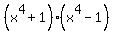 %28x%5E4%2B1%29%28x%5E4-1%29