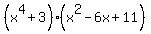 %28x%5E4%2B3%29%28x%5E2-6x%2B11%29