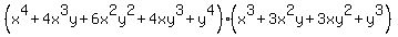 %28x%5E4%2B4x%5E3y%2B6x%5E2y%5E2%2B4xy%5E3%2By%5E4%29%28x%5E3%2B3x%5E2y%2B3xy%5E2%2By%5E3%29