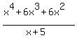 %28x%5E4+%2B+6x%5E3+%2B+6x%5E2%29%2F%28x%2B5%29
