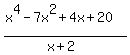 %28x%5E4-7x%5E2%2B4x%2B20%29%2F%28x%2B2%29
