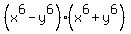 %28x%5E6-y%5E6%29%2A%28x%5E6%2By%5E6%29