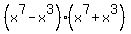 %28x%5E7-x%5E3%29%28x%5E7%2Bx%5E3%29