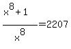 %28x%5E8%2B1%29%2Fx%5E8=2207