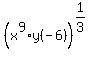 %28x%5E9%2Ay%28-6%29%29%5E%281%2F3%29