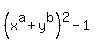%28x%5Ea+%2B+y%5Eb%29%5E2+-+1