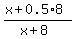 %28x+%2B+0.5%2A8%29%2F%28x%2B8%29