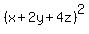 %28x+%2B+2y+%2B+4z%29%5E2