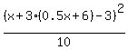 %28x+%2B+3%2A%280.5x%2B6%29-3%29%5E2%2F10