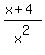 %28x+%2B+4%29%2Fx%5E2