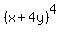 %28x+%2B+4y%29%5E4