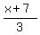 %28x+%2B+7%29%2F3