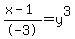 %28x+-+1%29%2F-3+=+y%5E3