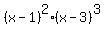 %28x+-+1%29%5E2+%28x+-+3%29%5E3