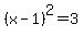 %28x+-+1%29%5E2+=+3