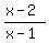 %28x+-+2%29%2F%28x+-+1%29