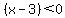%28x+-+3%29+%3C0
