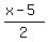 %28x+-+5%29%2F2