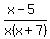%28x+-+5%29%2Fx%28x%2B7%29