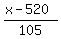 %28x+-+520%29%2F105