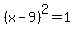 %28x+-+9%29%5E2+=+1