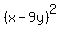 %28x+-+9y%29%5E2