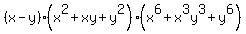 %28x+-+y%29%2A%28x%5E2+%2B+xy+%2B+y%5E2%29%2A%28x%5E6+%2B+x%5E3y%5E3+%2B+y%5E6%29