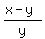 %28x+-+y%29+%2F+y