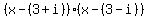 %28x-%283%2Bi%29%29%28x-%283-i%29%29