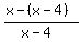 %28x-%28x-4%29%29%2F%28x-4%29