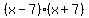 %28x-+7%29%28x+%2B+7%29