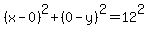 %28x-0%29%5E2%2B%280-y%29%5E2=12%5E2