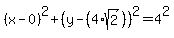 %28x-0%29%5E2%2B%28y-%284%2Asqrt%282%29%29%29%5E2=4%5E2