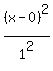 %28x-0%29%5E2%2F1%5E2