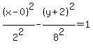 %28x-0%29%5E2%2F2%5E2-%28y%2B2%29%5E2%2F8%5E2=1