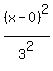 %28x-0%29%5E2%2F3%5E2