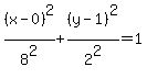%28x-0%29%5E2%2F8%5E2%2B%28y-1%29%5E2%2F2%5E2=1