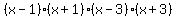 %28x-1%29%28x%2B1%29%28x-3%29%28x%2B3%29
