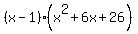 %28x-1%29%28x%5E2%2B6x%2B26%29