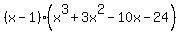 %28x-1%29%28x%5E3%2B3x%5E2-10x-24%29