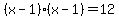 %28x-1%29%28x-1%29=12
