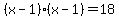 %28x-1%29%28x-1%29=18+
