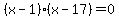 %28x-1%29%28x-17%29=0