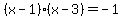 %28x-1%29%28x-3%29=-1