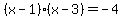 %28x-1%29%28x-3%29=-4