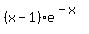 %28x-1%29%2Ae%5E%28-x%29