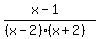 %28x-1%29%2F%28%28x-2%29%28x%2B2%29%29