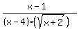 %28x-1%29%2F%28%28x-4%29%2A%28sqrt%28x%2B2%29%29%29