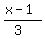 %28x-1%29%2F%283%29